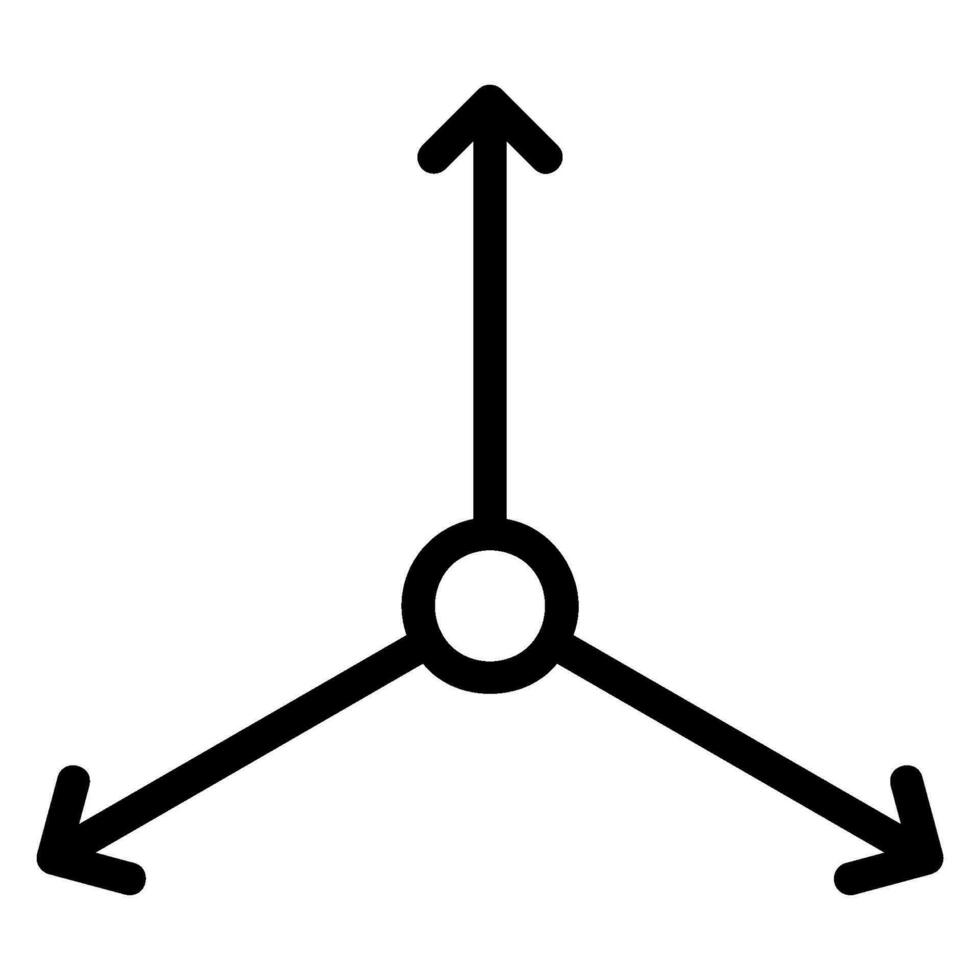 asse linea icona vettore