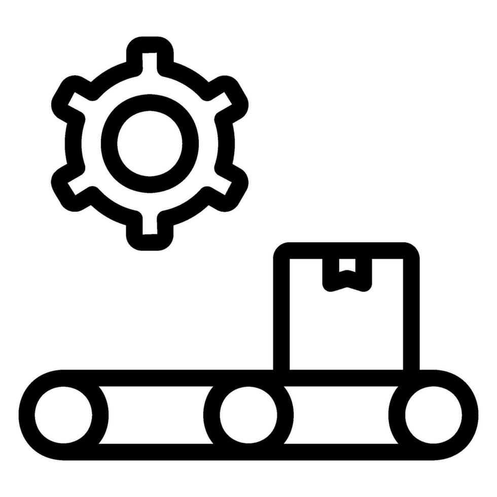 icona della linea di produzione vettore