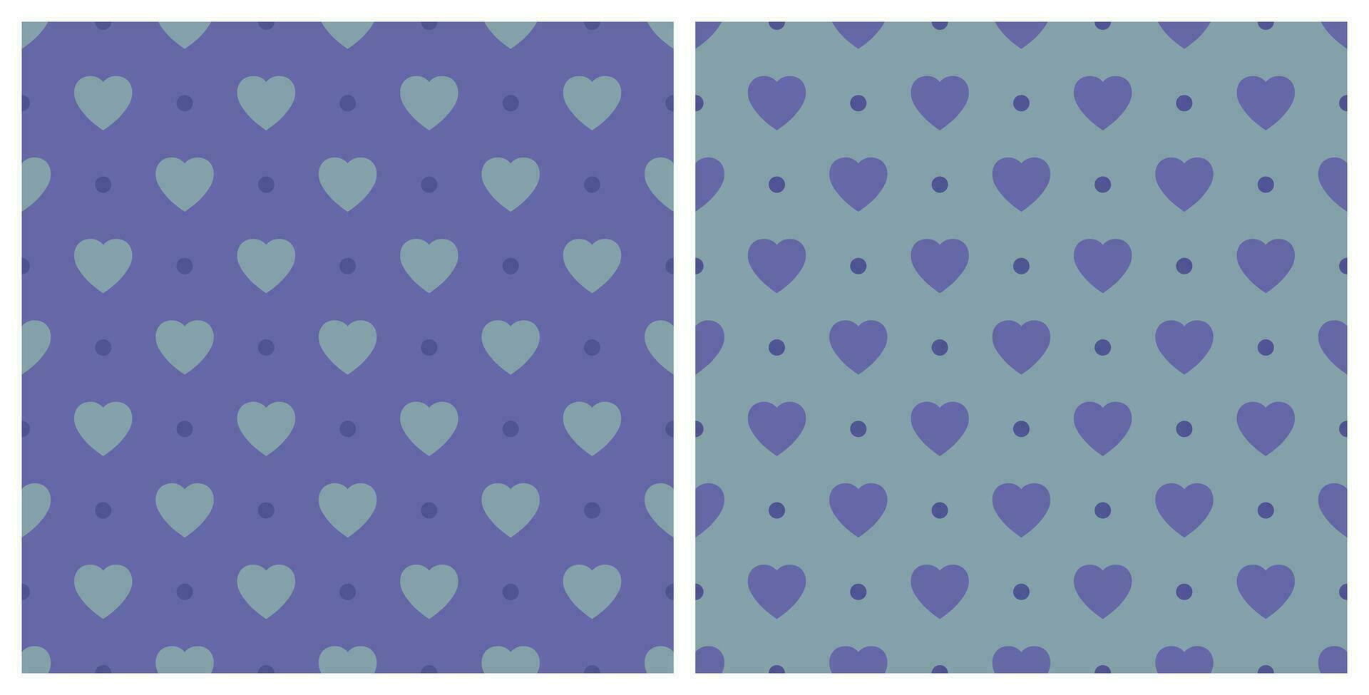 senza soluzione di continuità sfondo modello cuore forma e polka punti. colore molto peri. design struttura elementi per tessuto, piastrella, striscione, carta, coperchio, manifesto, sfondo, parete. vettore illustrazione.