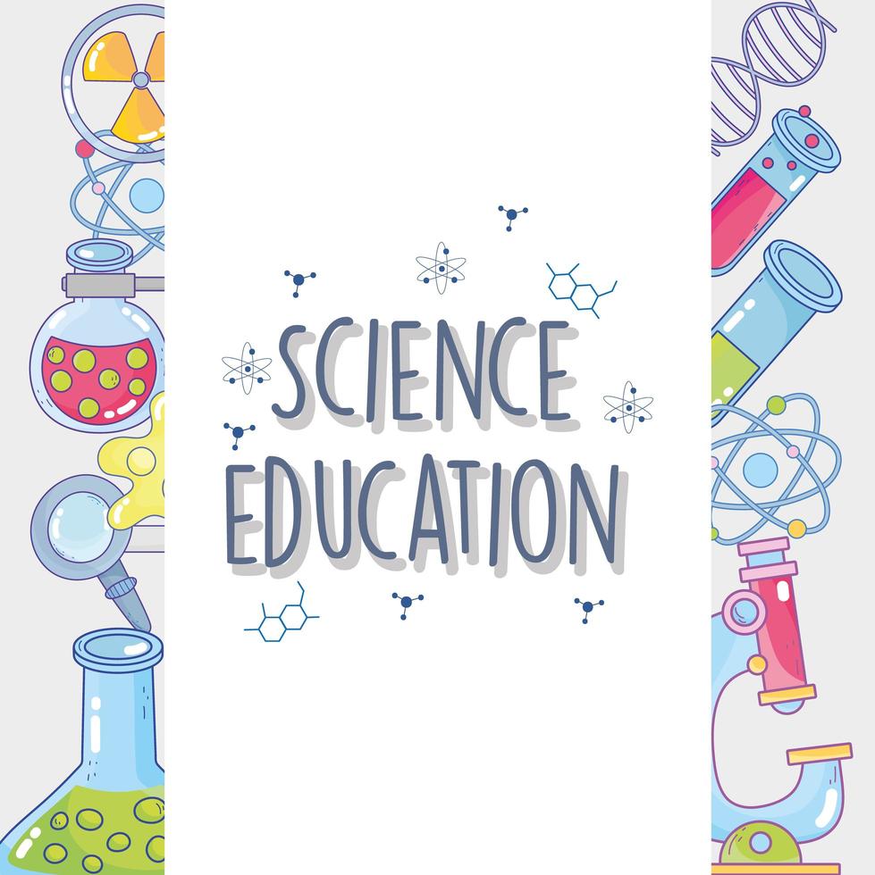 poster di educazione scientifica vettore
