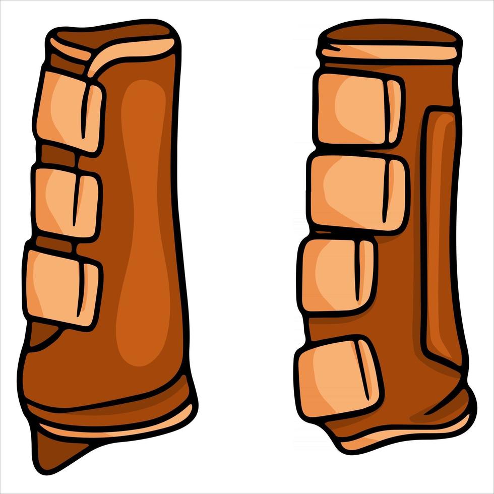 imbracatura per cavalli scarpe antinfortunistiche per cavalli illustrazione vettoriale in stile cartone animato