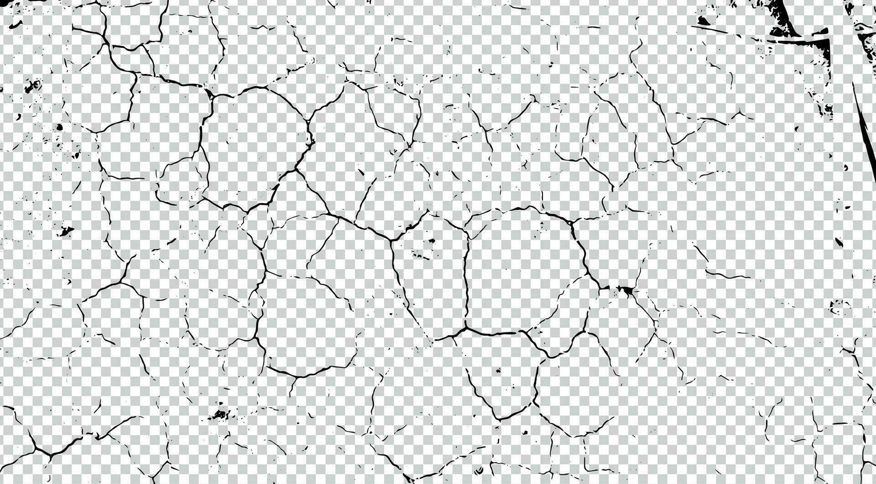 un' nero e bianca Immagine di un' Cracked parete grungy struttura vettore