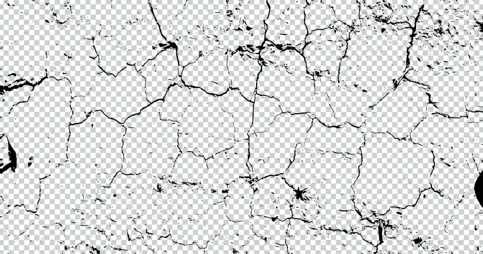 un' nero e bianca struttura di un' Cracked parete, grunge, sovrapposizione, sgangherato, spray, grunge sfondo vettore