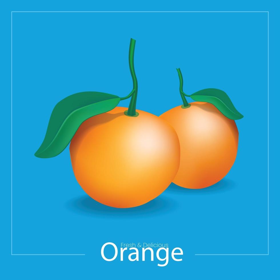 disegno vettoriale arancione, vettore di frutta