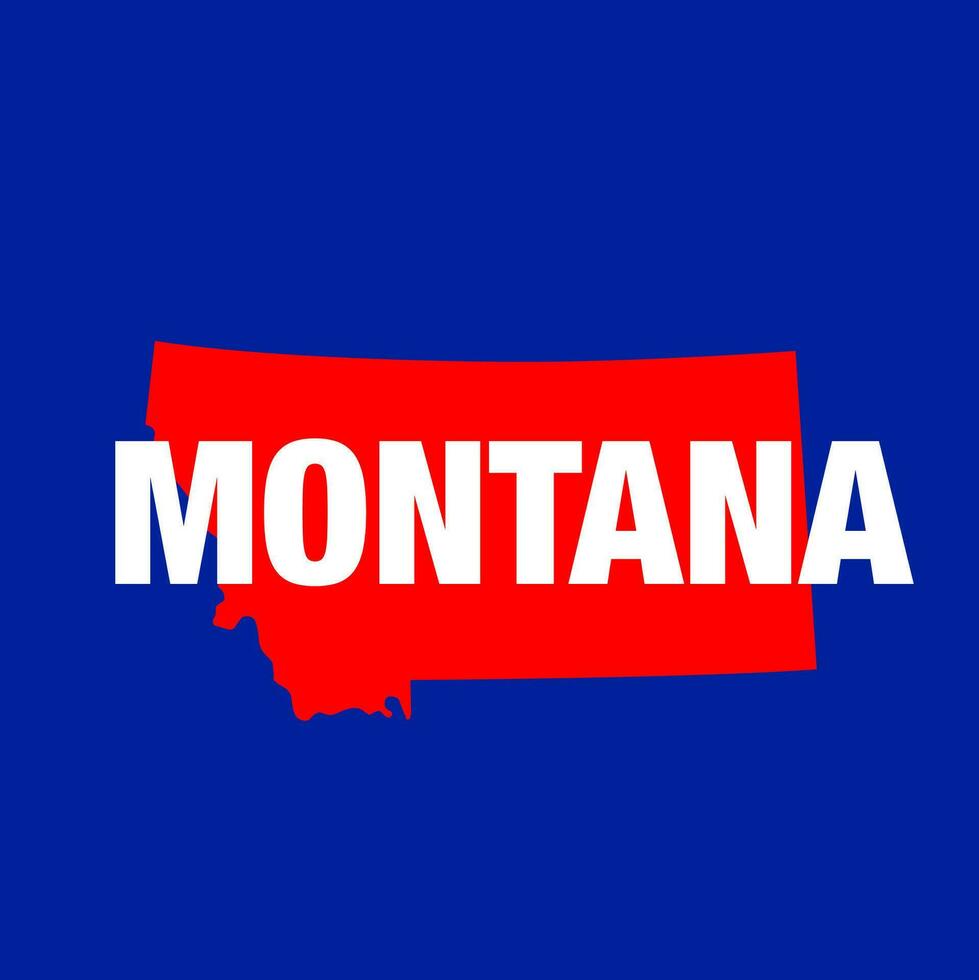 Montana stato carta geografica tipografia vettore. Montana carta geografica icona. vettore