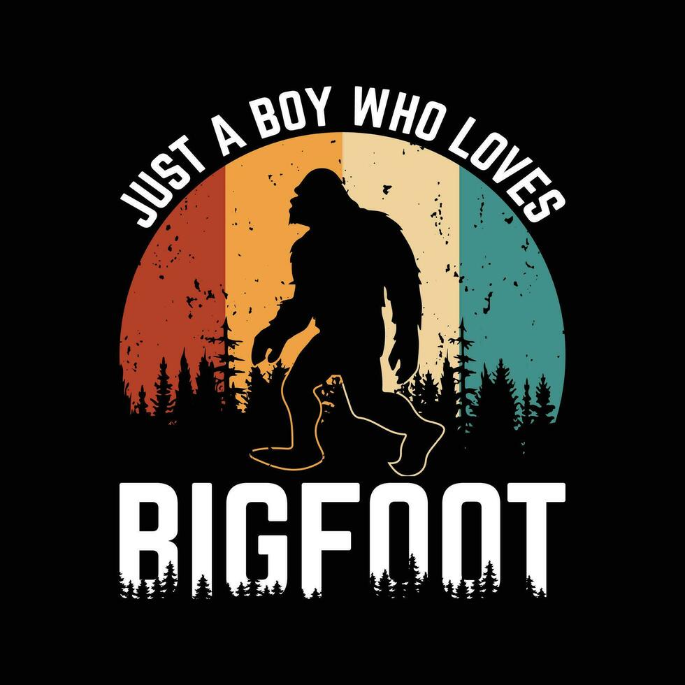 divertente bigfoot t camicia design vettore