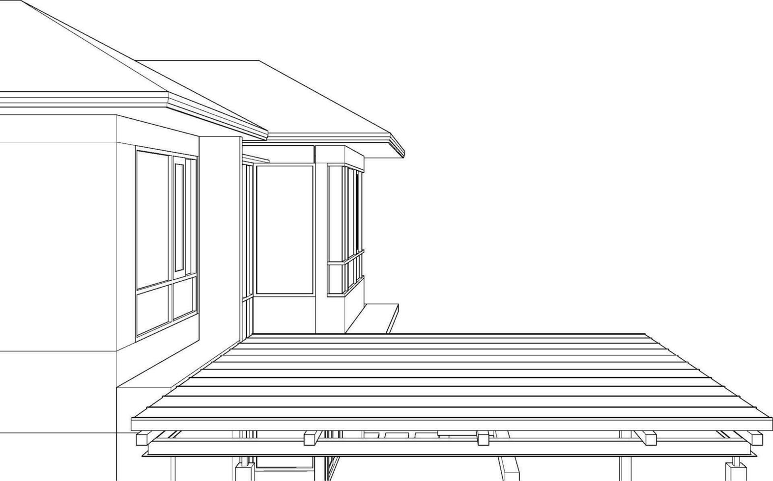 3d illustrazione di Residenziale progetto vettore