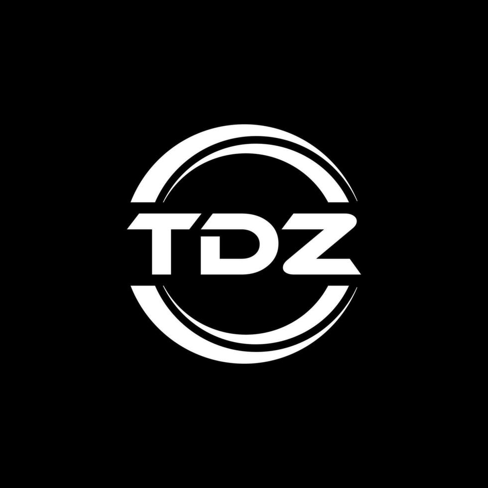 tdz logo disegno, ispirazione per un' unico identità. moderno eleganza e creativo design. filigrana il tuo successo con il Impressionante Questo logo. vettore