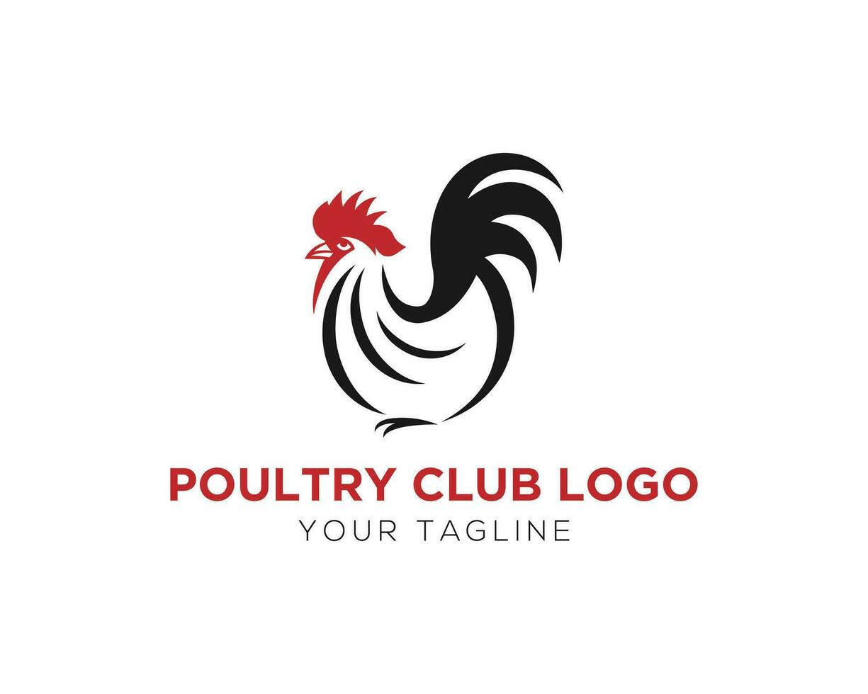 pollo logo design vettore illustrazione