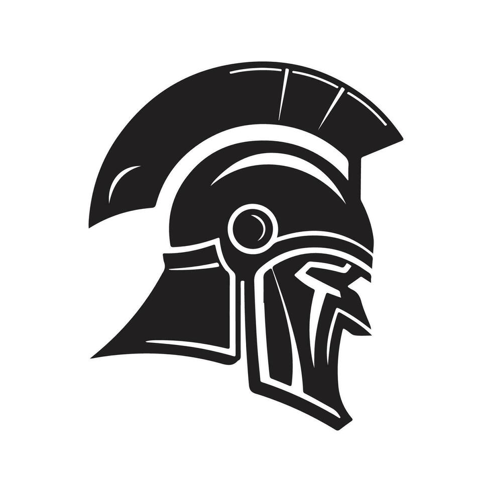 semplice Gladiatore, Vintage ▾ logo linea arte concetto nero e bianca colore, mano disegnato illustrazione vettore