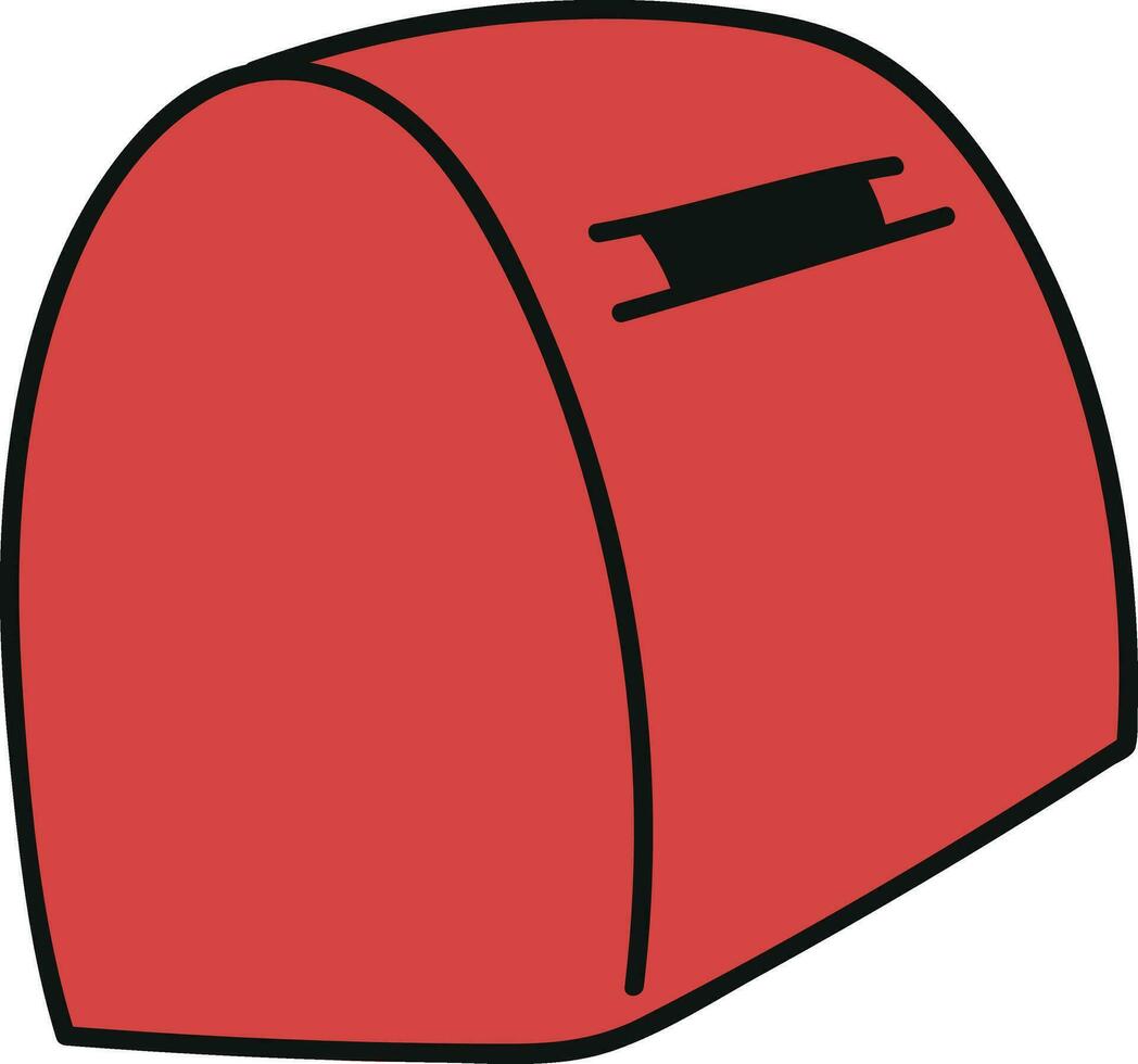 icona di cassetta postale nel rosso colore. vettore