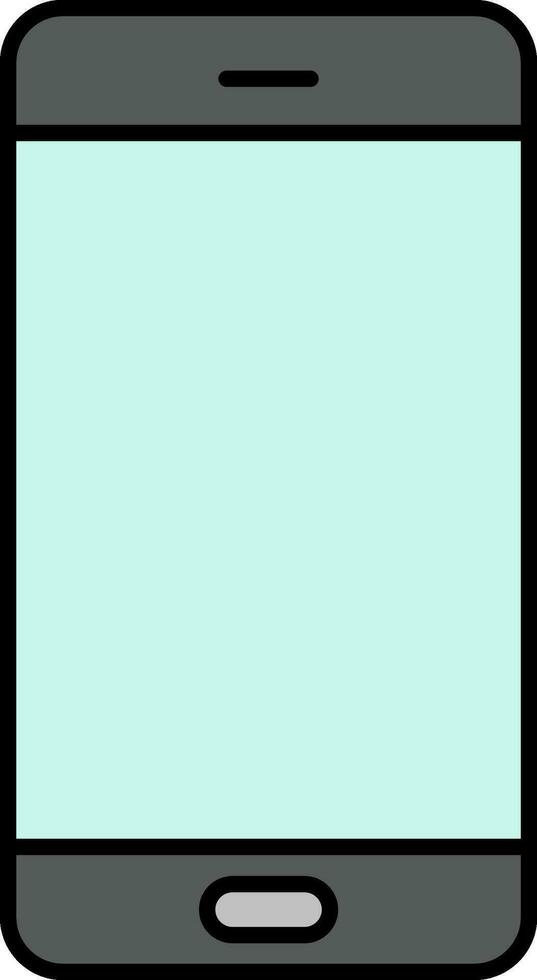 smartphone icona nel grigio e blu colore. vettore