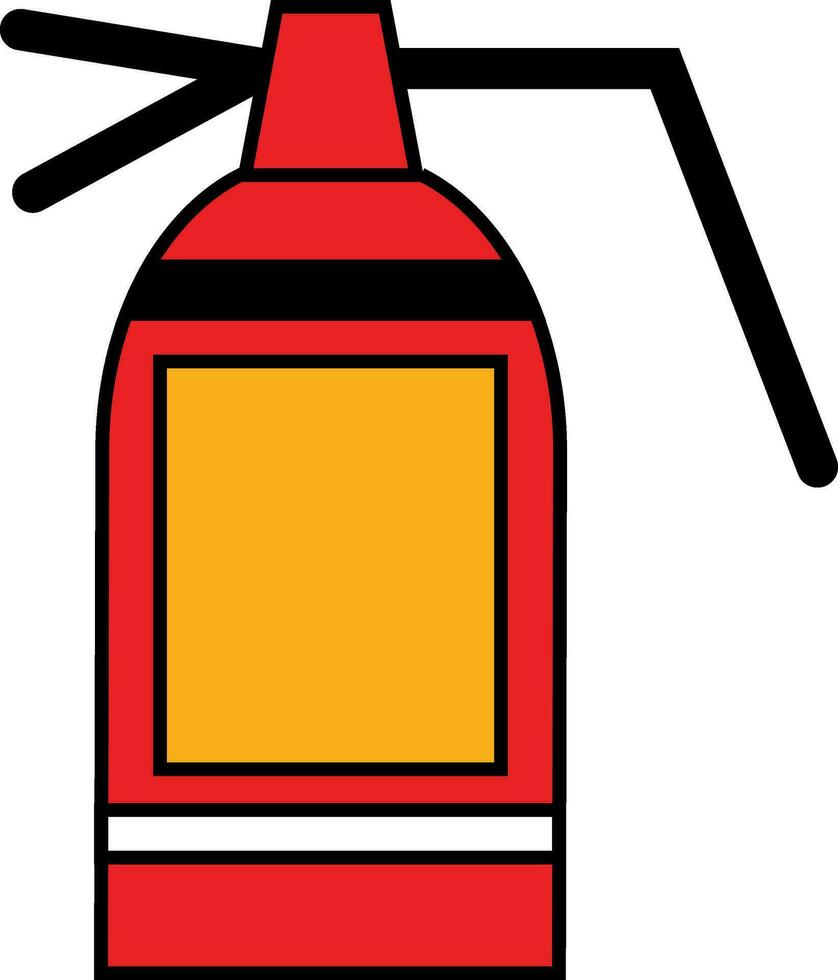 icona di fuoco estintore nel piatto stile. vettore