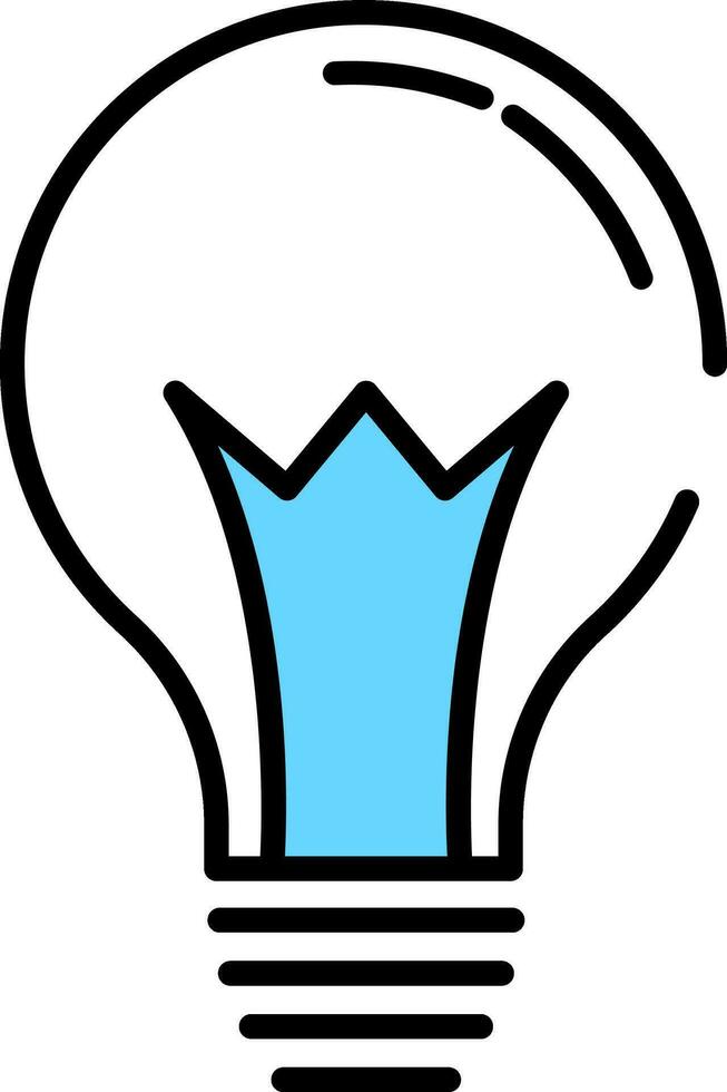 idea simbolo con illustrazione di leggero lampadina. vettore