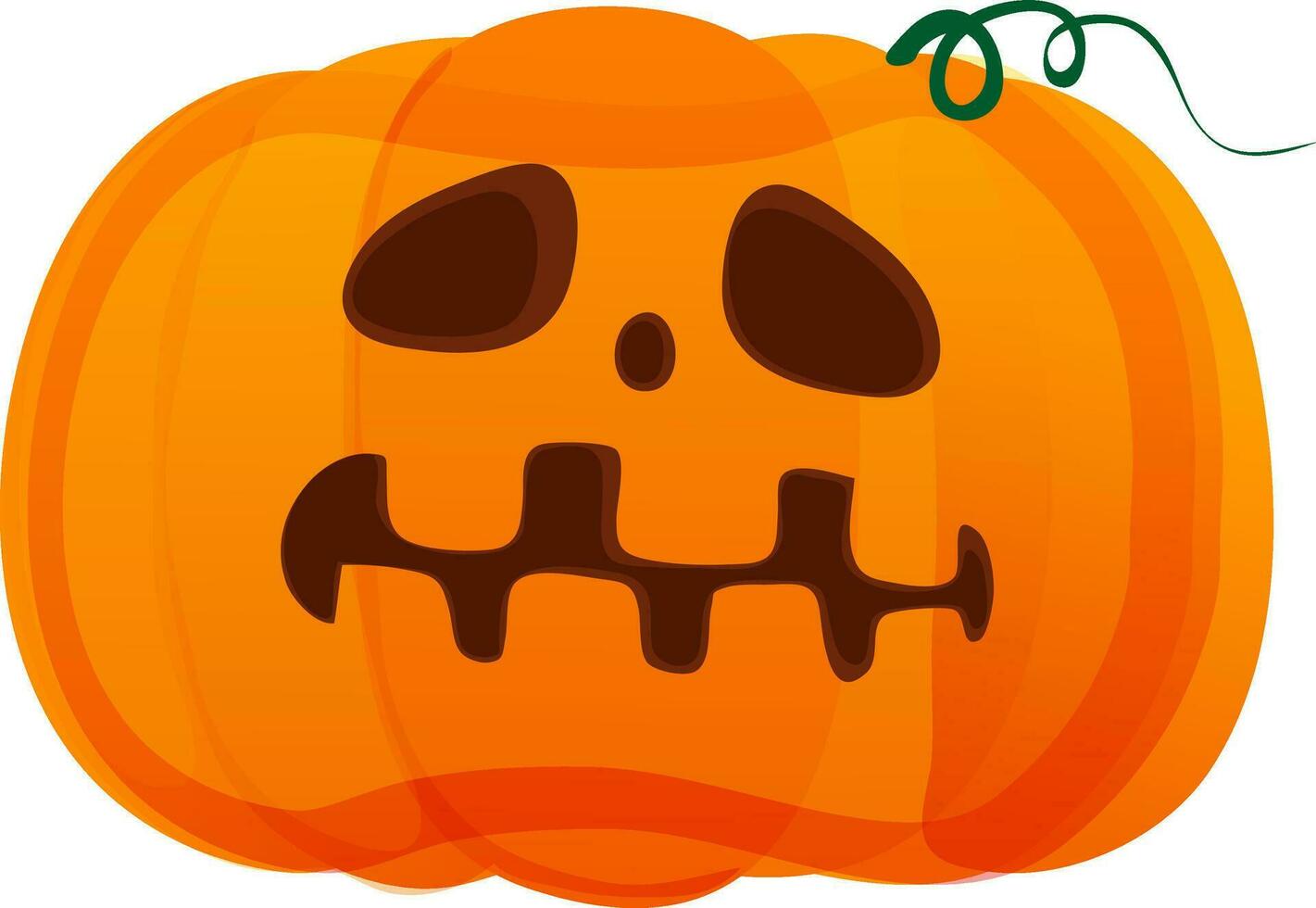 pauroso zucca per contento Halloween. vettore