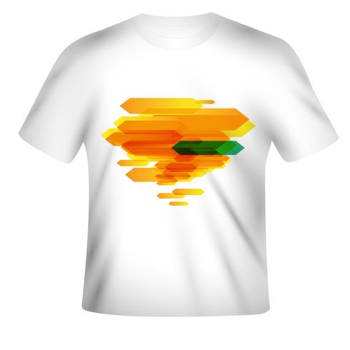 Disegno vettoriale t-shirt con design colorato