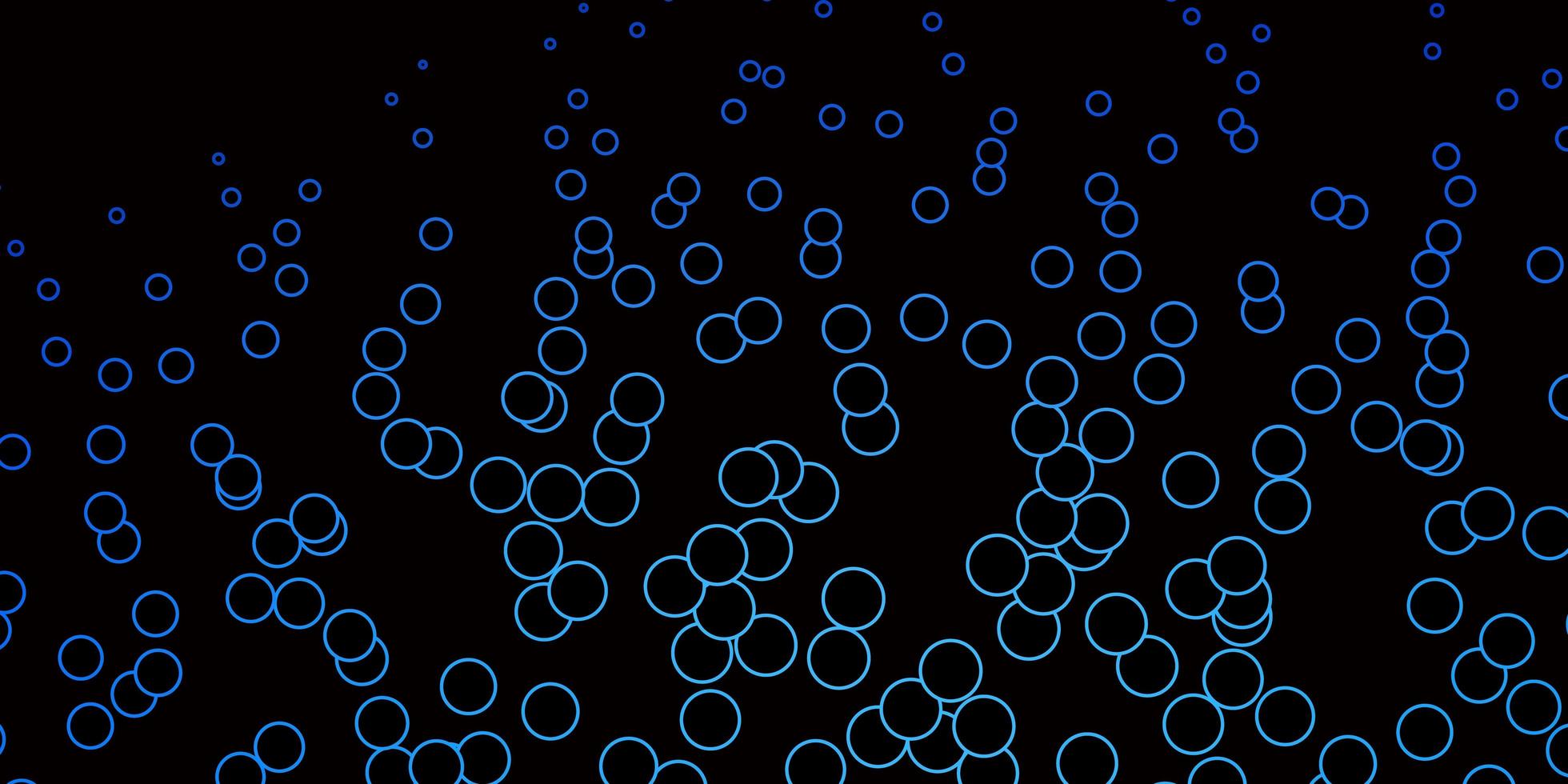 modello vettoriale blu scuro con cerchi. dischi colorati astratti su sfondo sfumato semplice. modello per sfondi, tende.