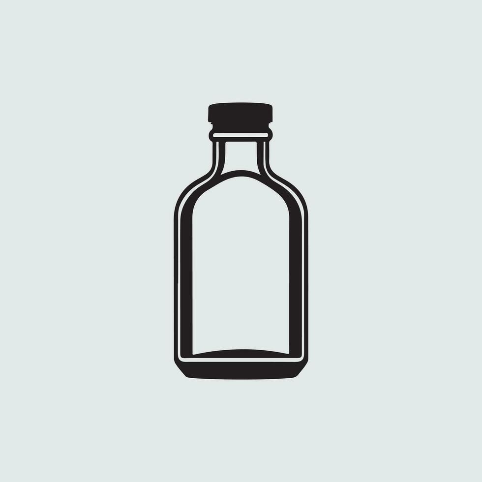 bottiglia logo design vettore