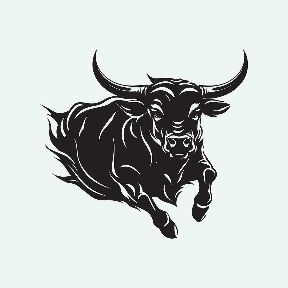 astratto Toro bistecca premio logo design vettore