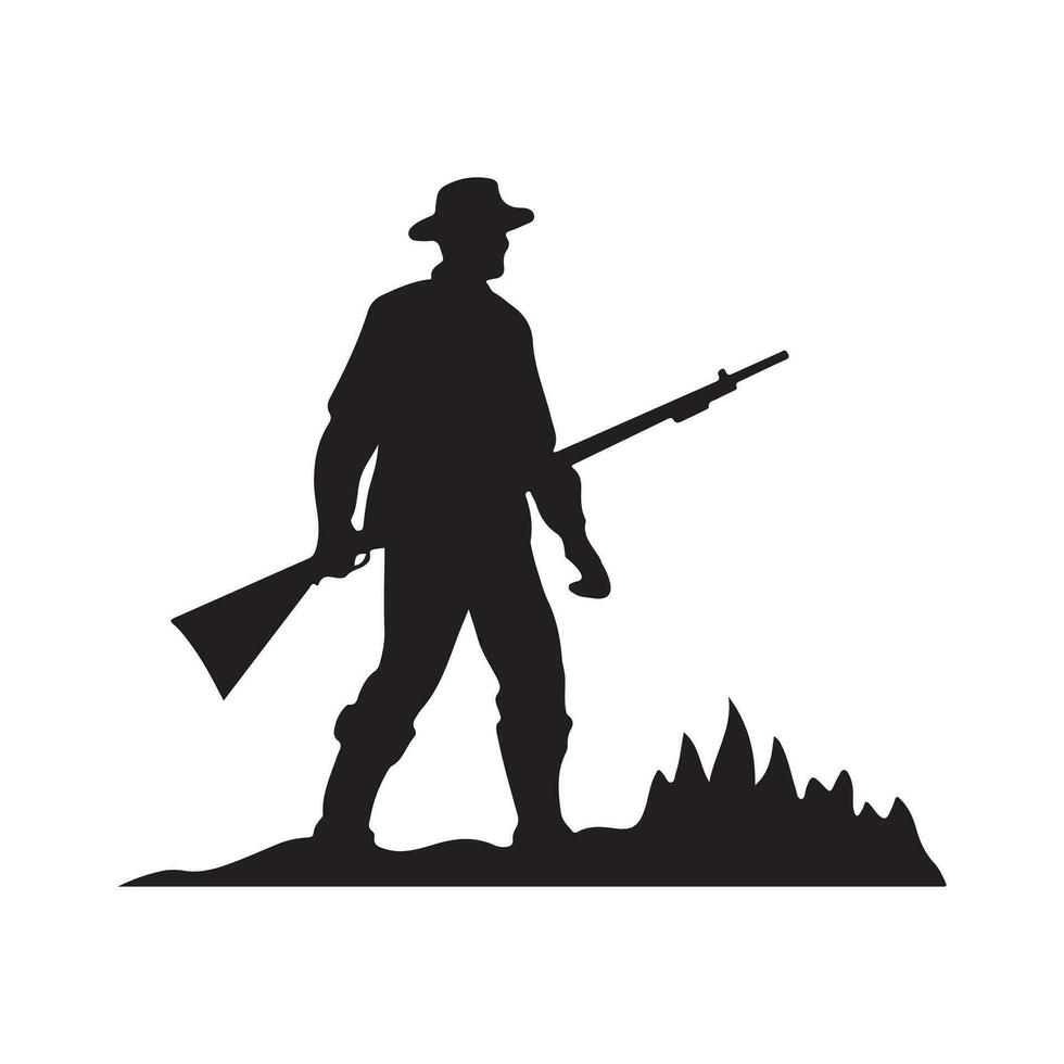 cacciatore silhouette logo vettore