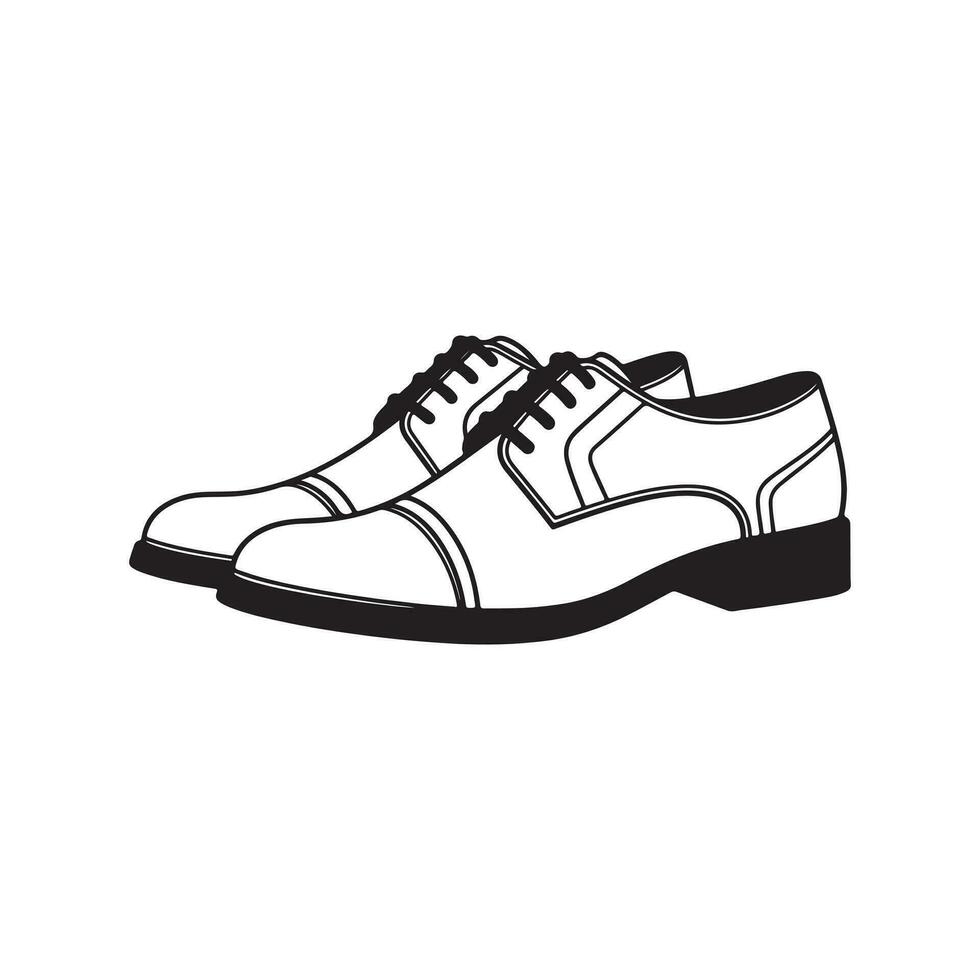 formale scarpe silhouette logo vettore