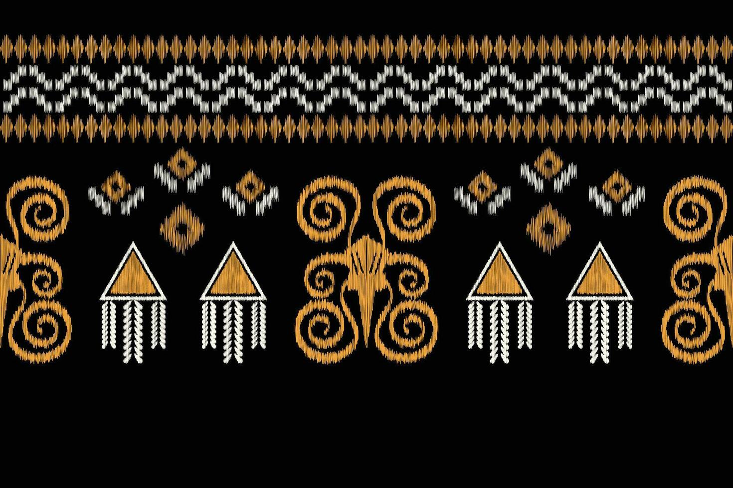 etnico ikat tessuto modello geometrico stile.africano ikat ricamo etnico orientale modello nero sfondo. astratto,vettore,illustrazione.trama,abbigliamento,cornice,decorazione,tappeto,motivo. vettore