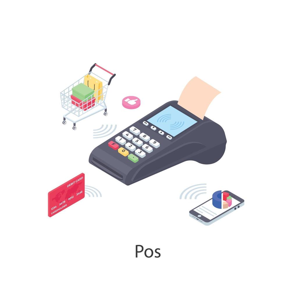 pagamento wireless pos vettore