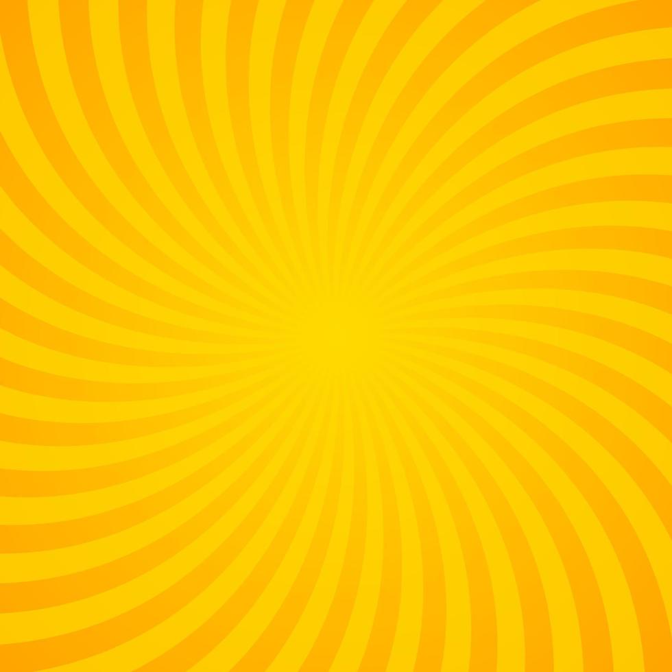 sfondo arancione raggera con linee radiali. illustrazione vettoriale
