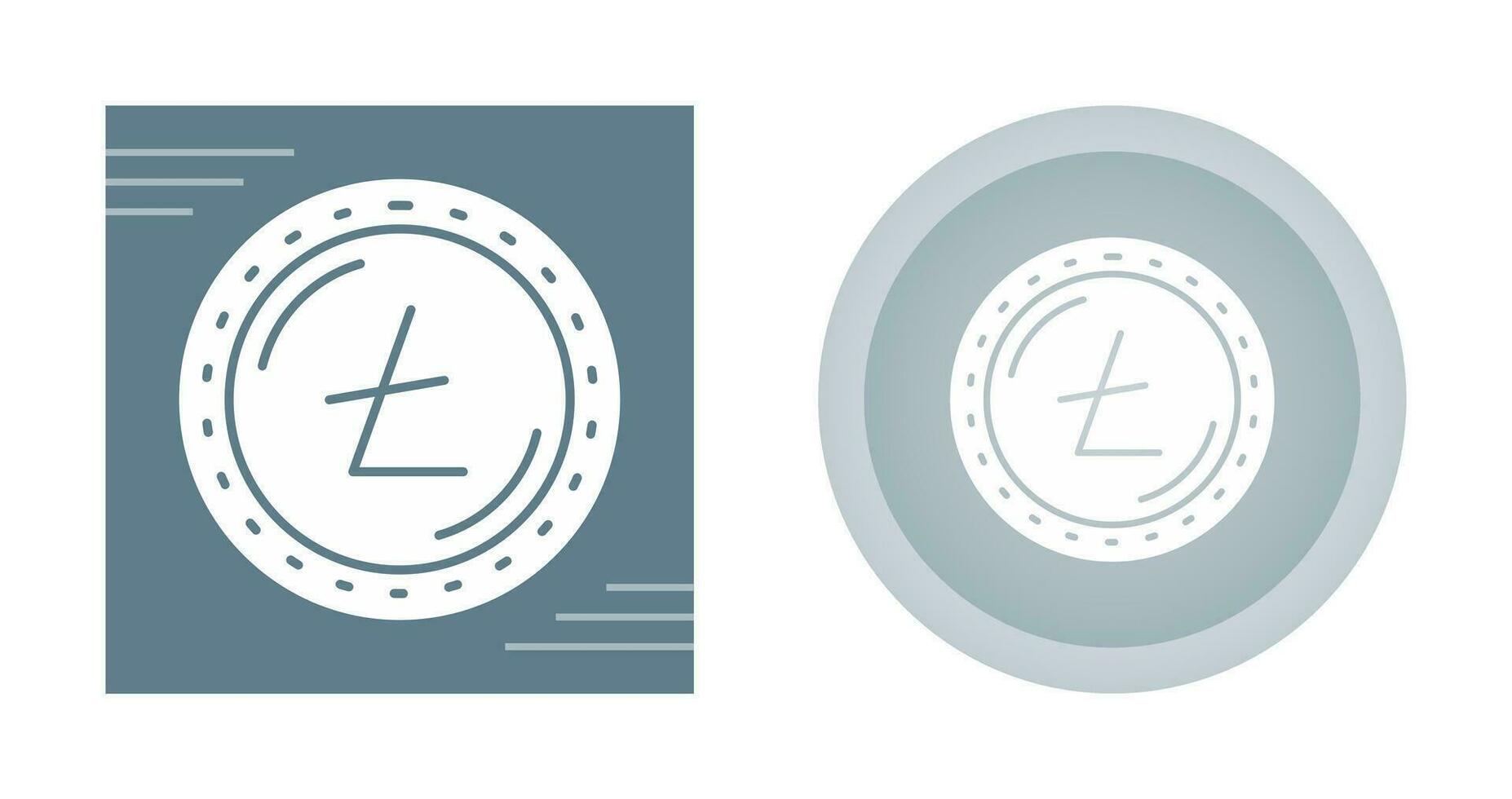 litecoin moneta vettore icona