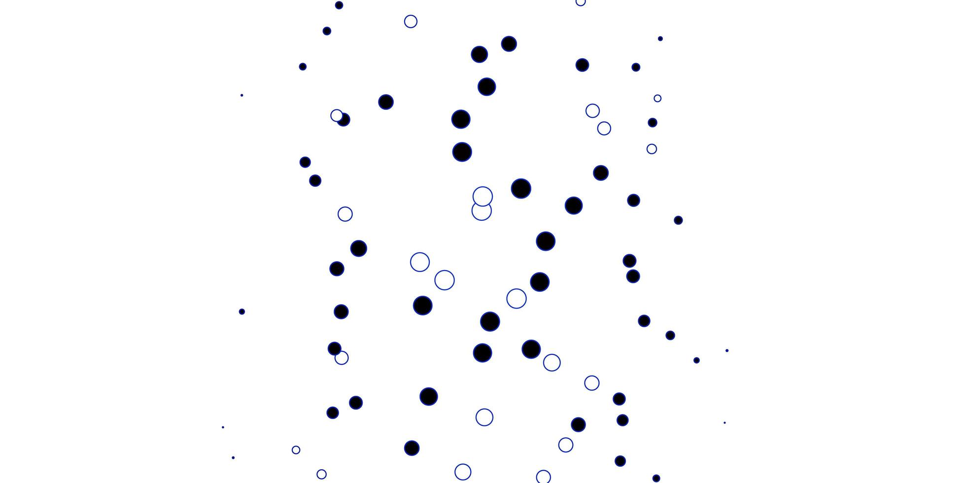 modello vettoriale blu scuro con sfere. illustrazione astratta glitterata con gocce colorate. modello per gli annunci aziendali.