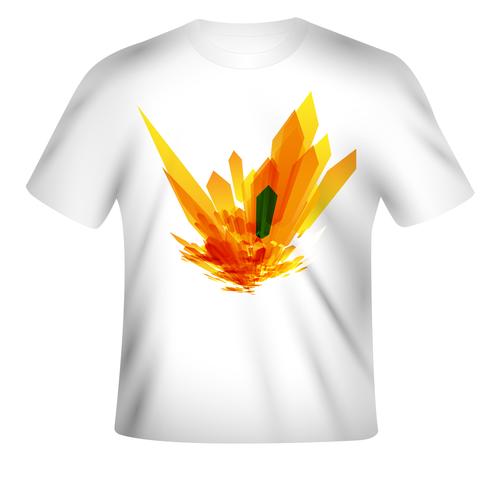 Disegno vettoriale t-shirt con design colorato