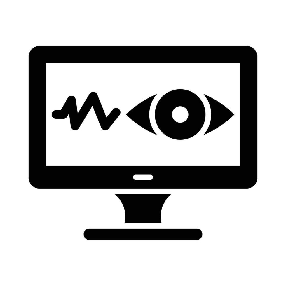 monitoraggio vettore glifo icona per personale e commerciale uso.