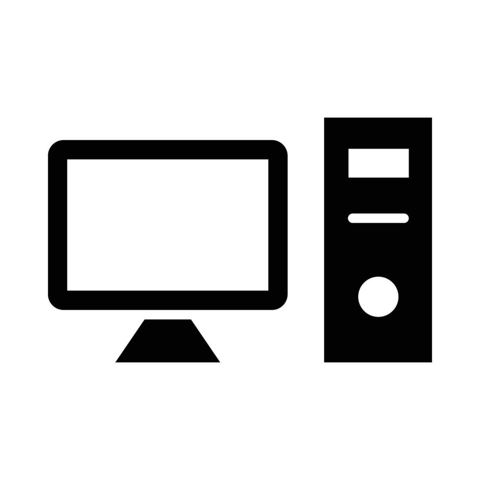 computer vettore glifo icona per personale e commerciale uso.