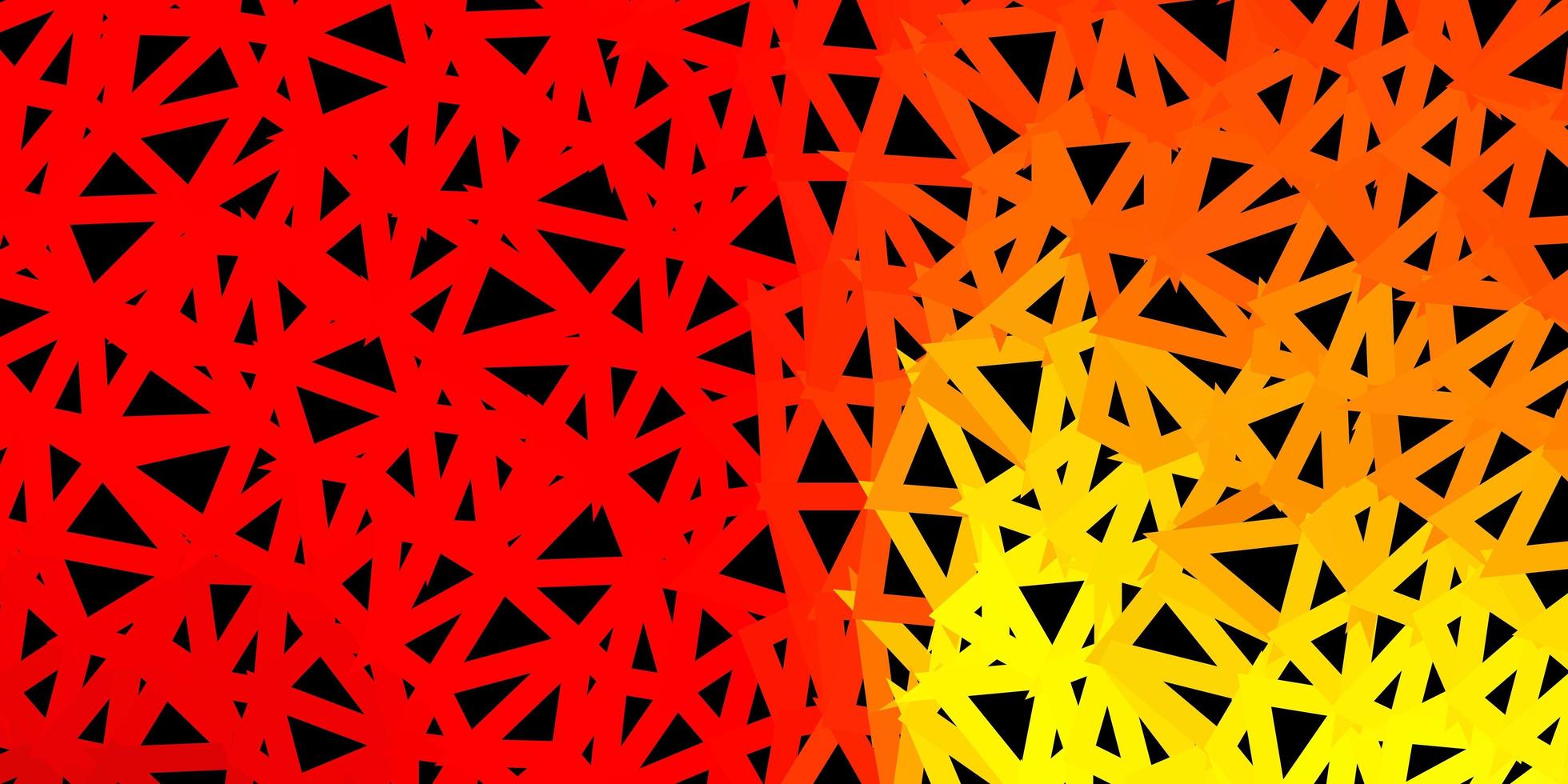 trama di poli triangolo vettoriale rosso chiaro, giallo.