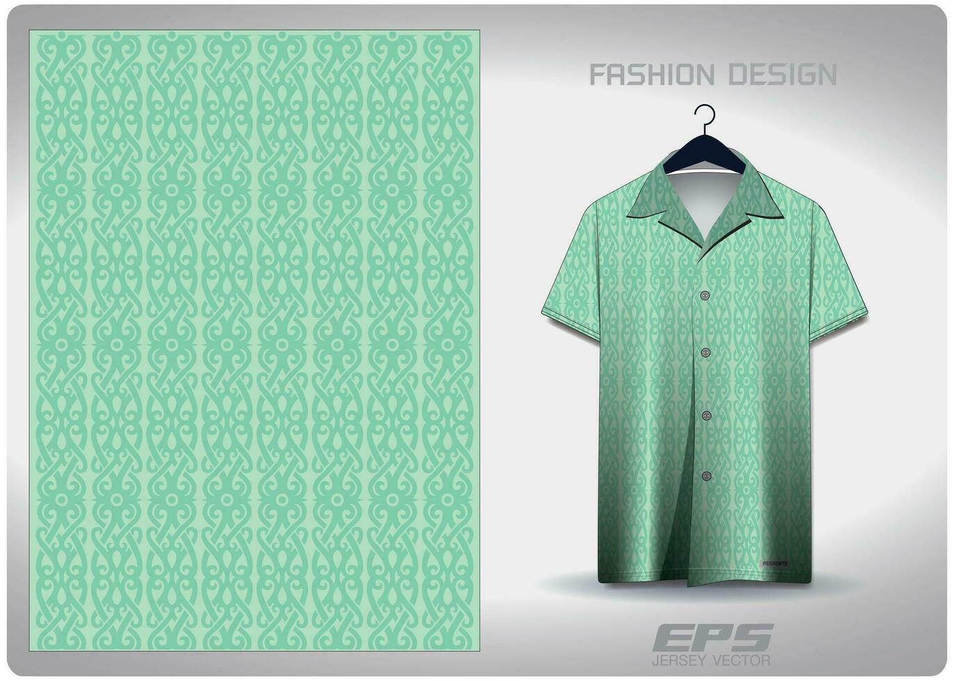 vettore hawaiano camicia sfondo immagine.mint verde lavorato recinto modello disegno, illustrazione, tessile sfondo per hawaiano camicia, maglia hawaiano camicia