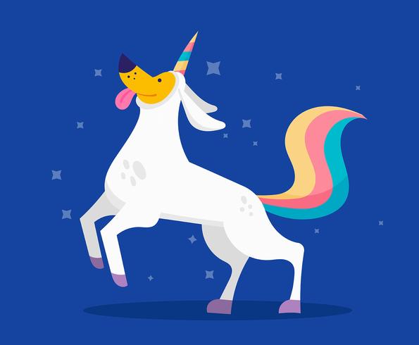 wannabe unicorno clipart set vettore