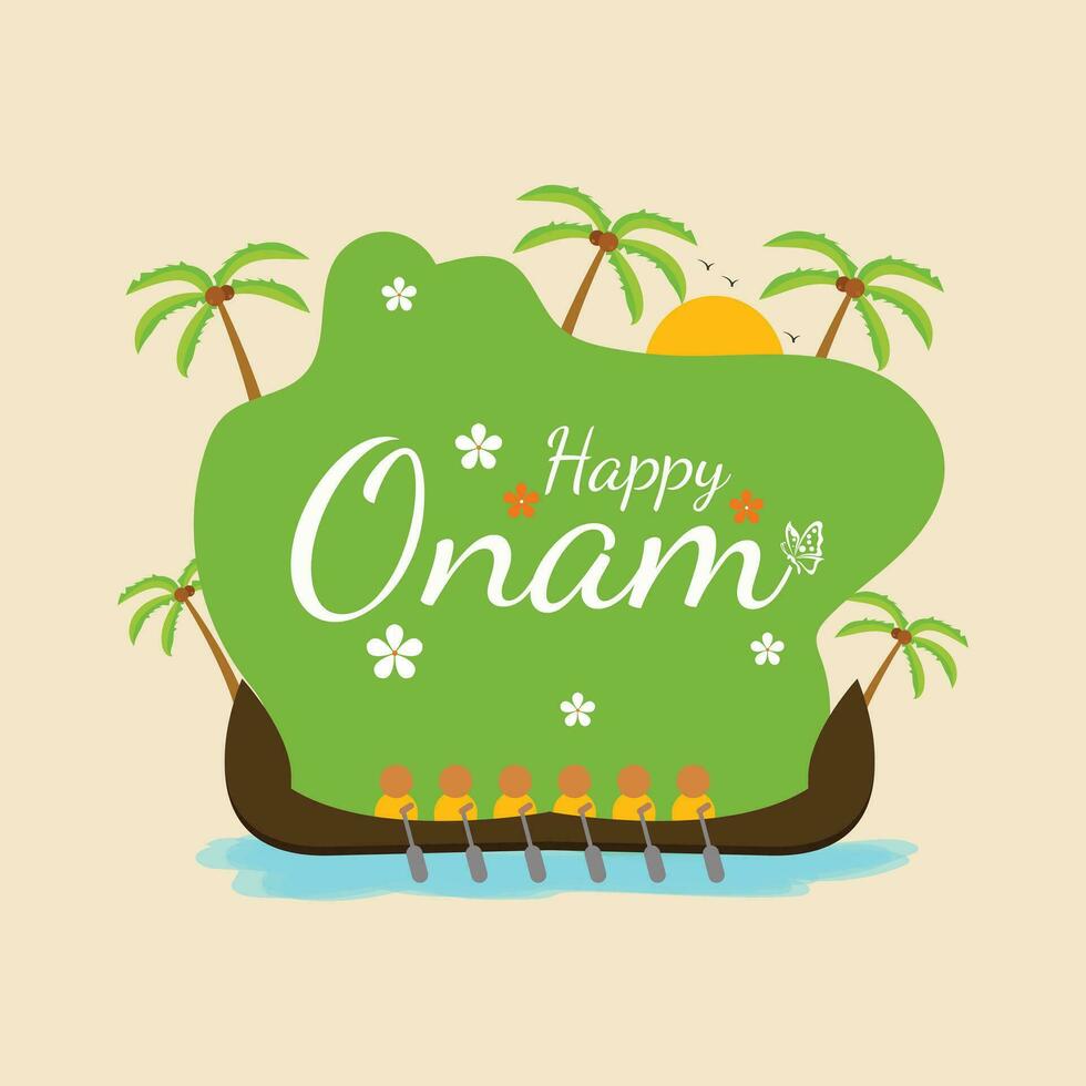 buon festival di onam vettore