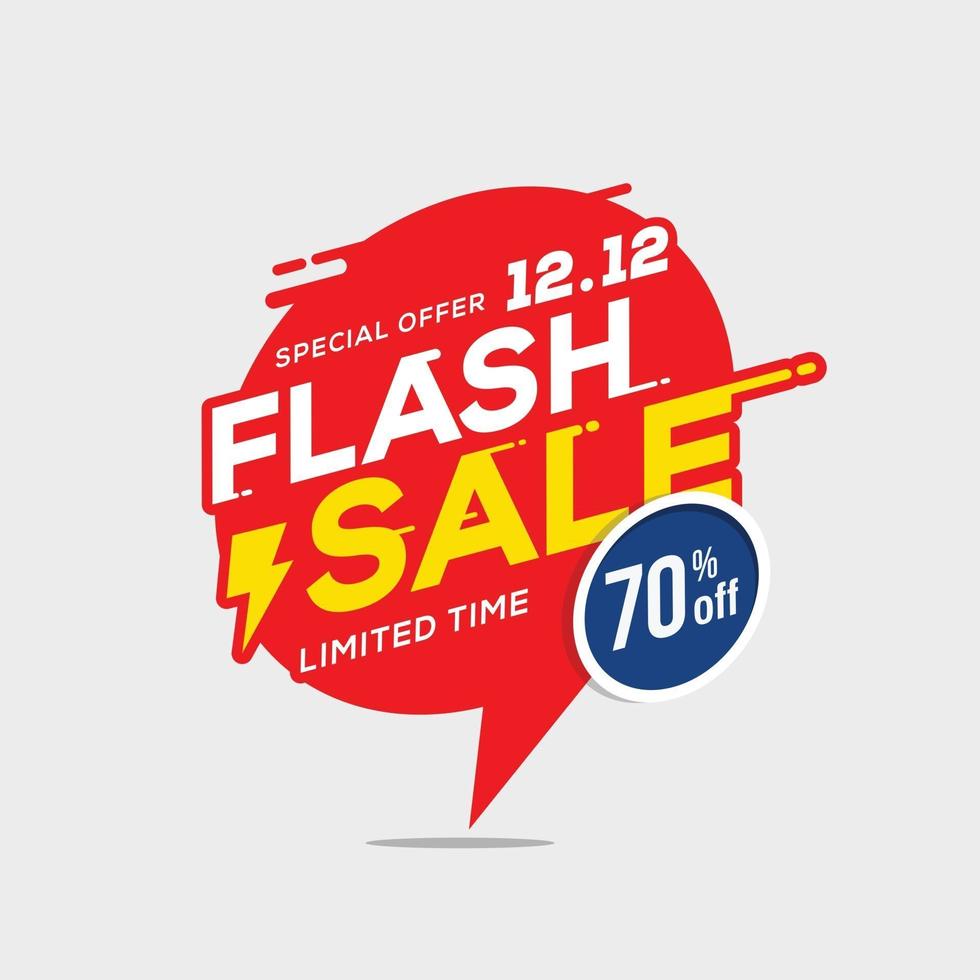 offerta speciale modello banner vendita flash con tuono vettore