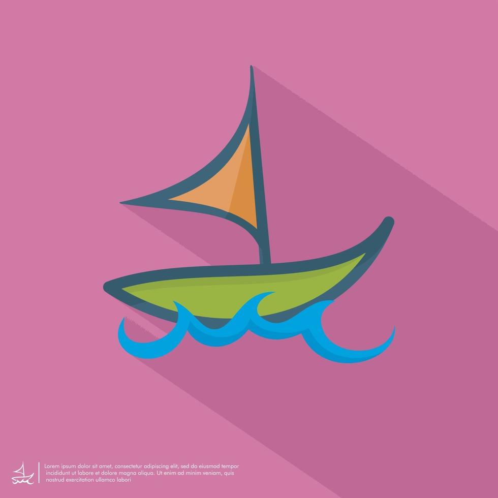 vettore di design colorato barca. illustrazioni d'archivio. eps 10