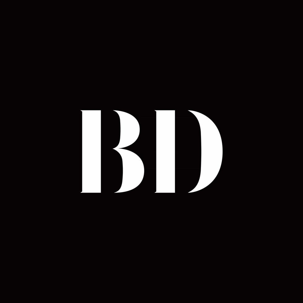 bd logo lettera modello di progettazione del logo iniziale vettore