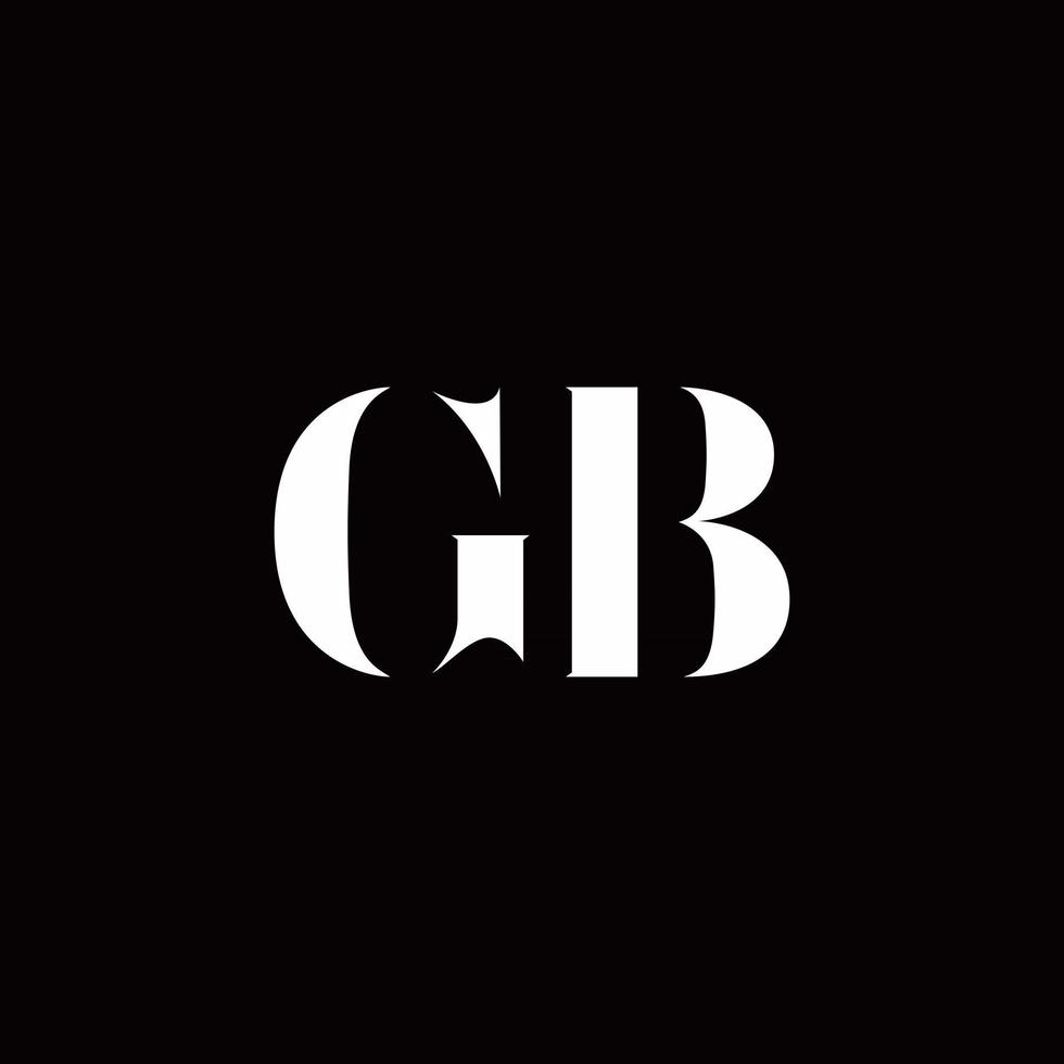 modello di progettazione del logo iniziale della lettera del logo gb vettore