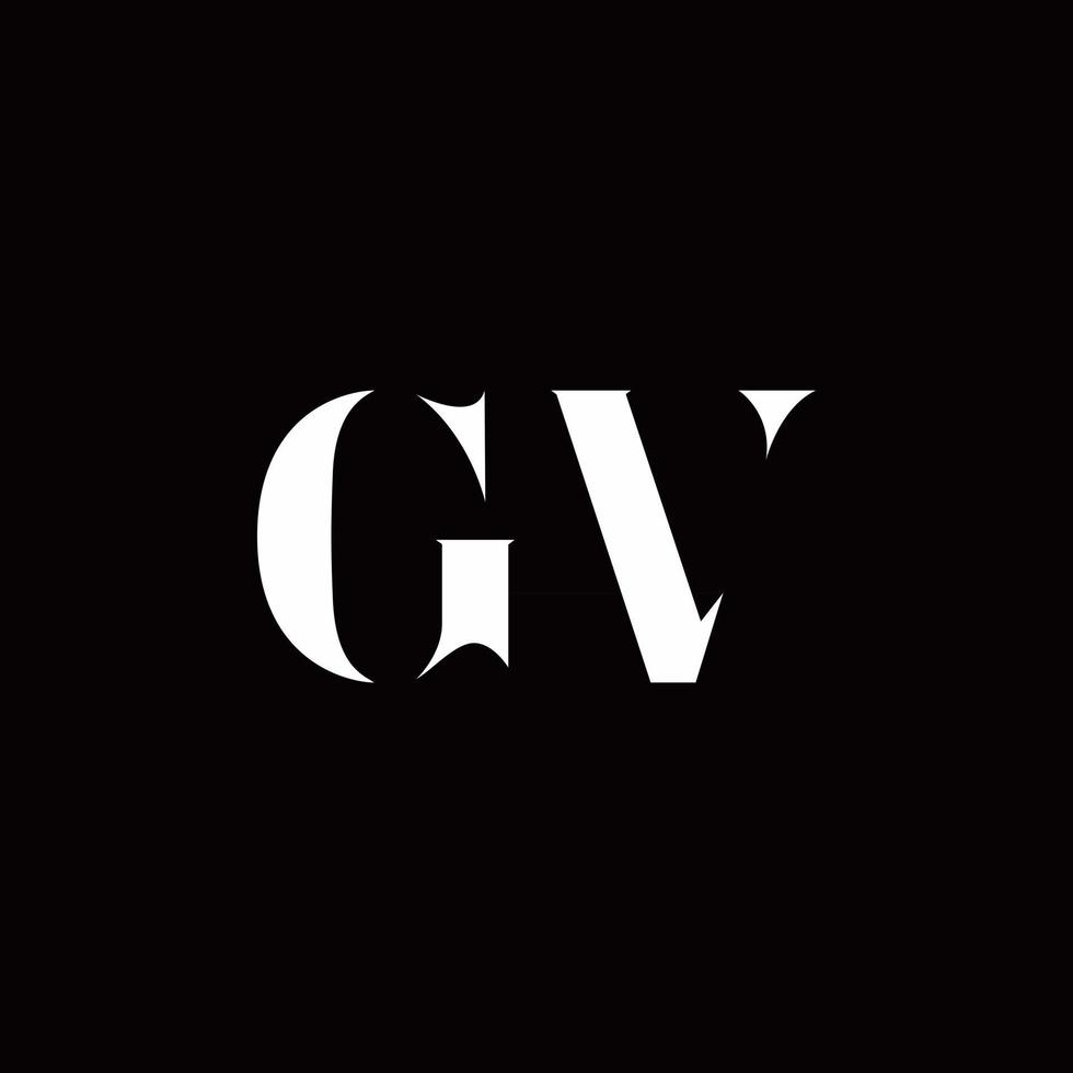 modello di progettazione del logo iniziale della lettera del logo gv vettore