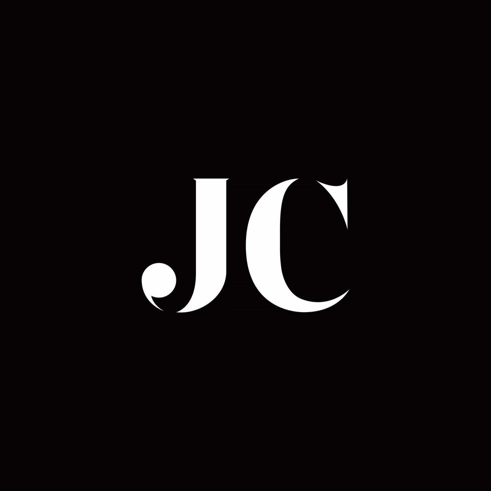 modello di progettazione del logo iniziale della lettera del logo jc vettore