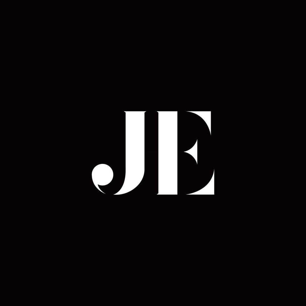 modello di design del logo iniziale della lettera logo jeje vettore
