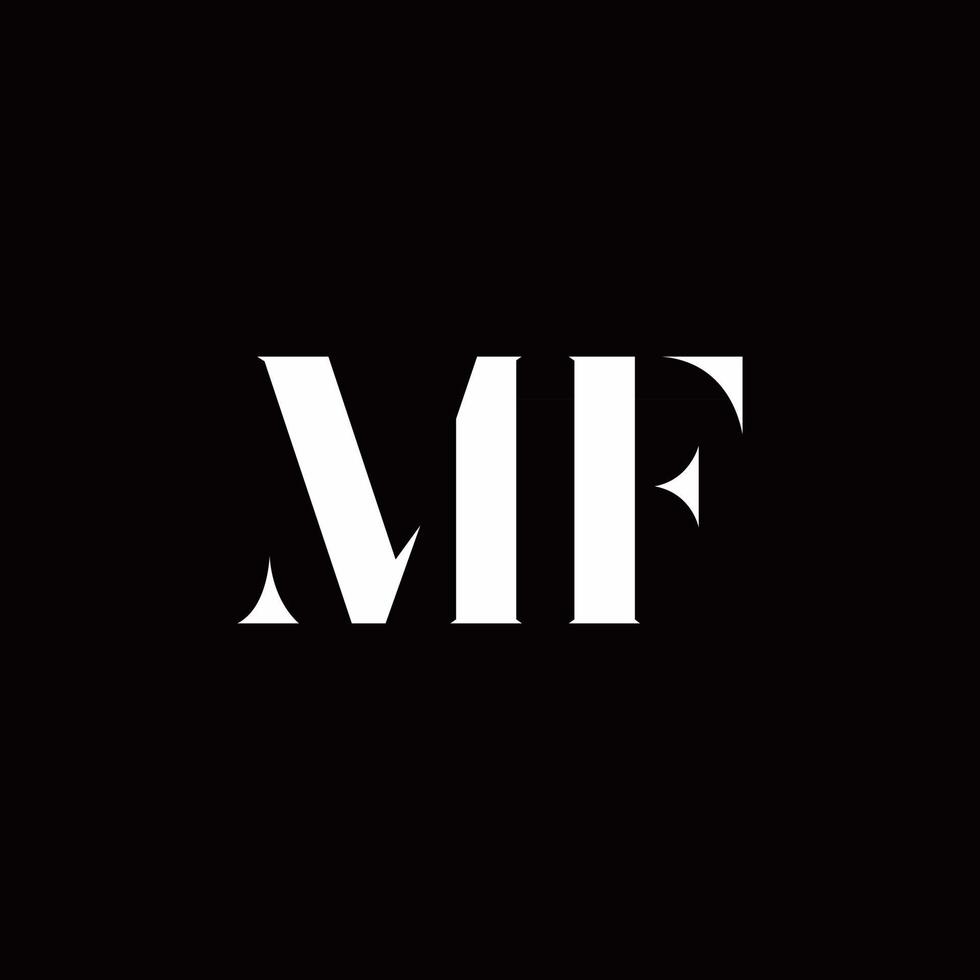 modello di progettazione del logo iniziale della lettera del logo mf vettore
