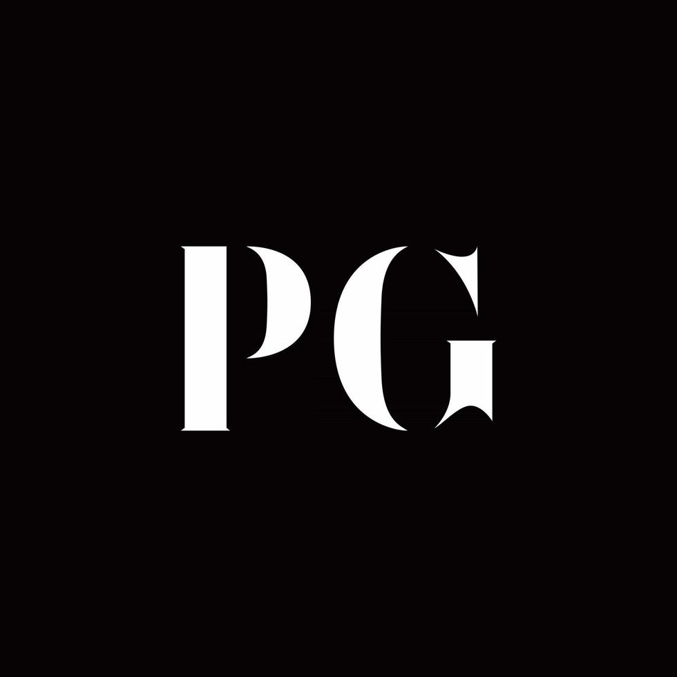 pg logo lettera logo iniziale modello di disegni vettore