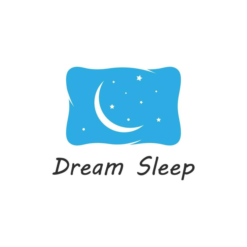 addormentato cuscino logo modello. logo per attività commerciale, interno, mobilia e dormire simbolo. vettore