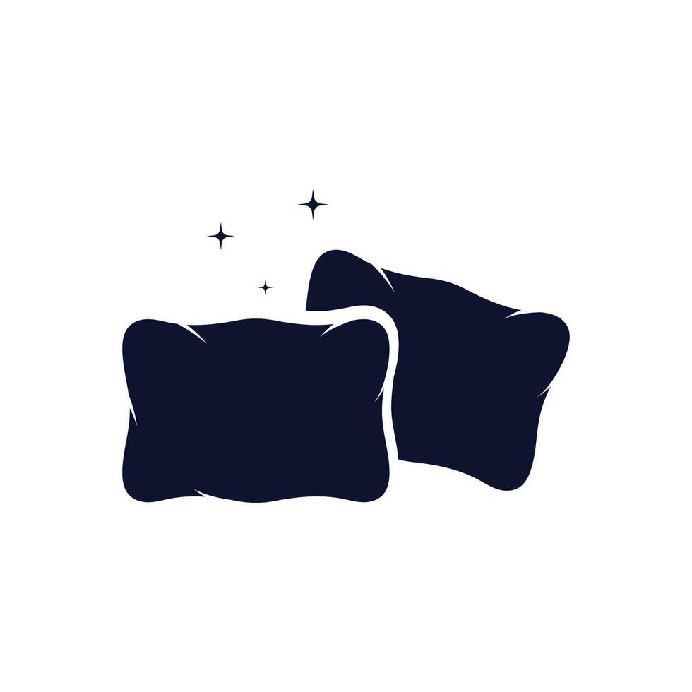 addormentato cuscino logo modello. logo per attività commerciale, interno, mobilia e dormire simbolo. vettore