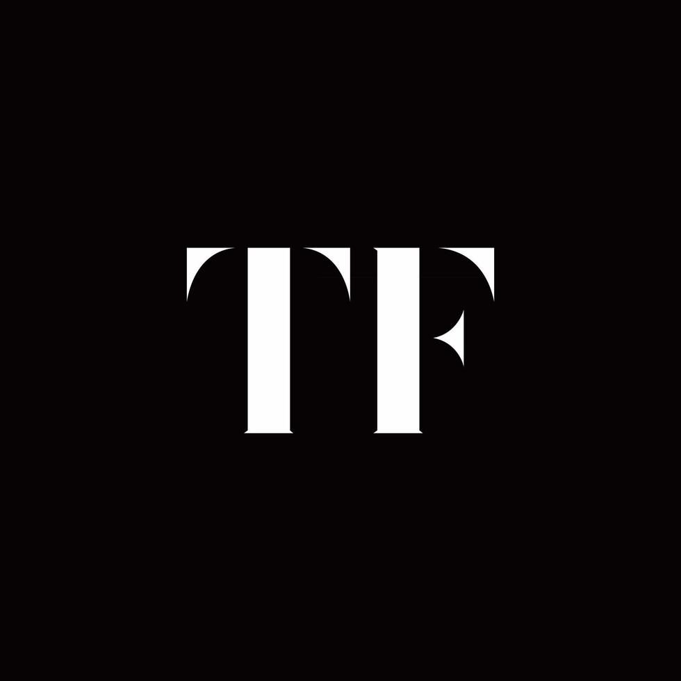modello di design del logo iniziale della lettera del logo tf vettore