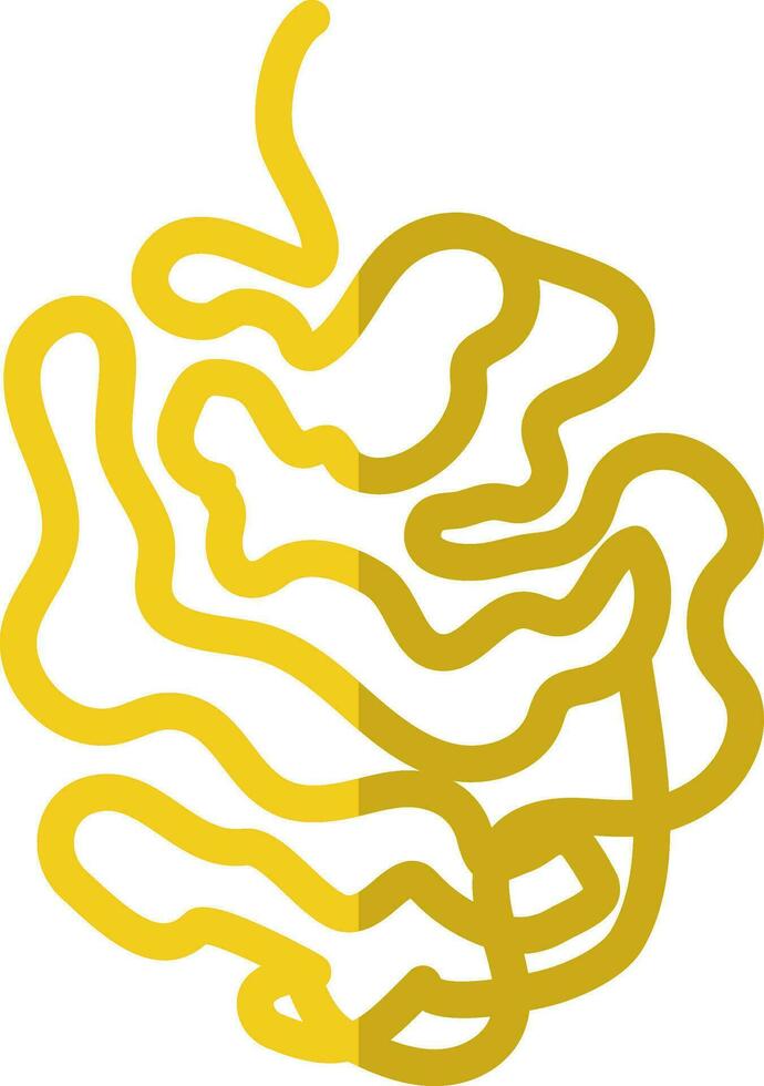 giallo piccolo intestino. vettore